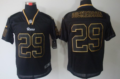 Nike St. Louis Rams #29 Eric Dickerson Lights Out Black Elite Jersey